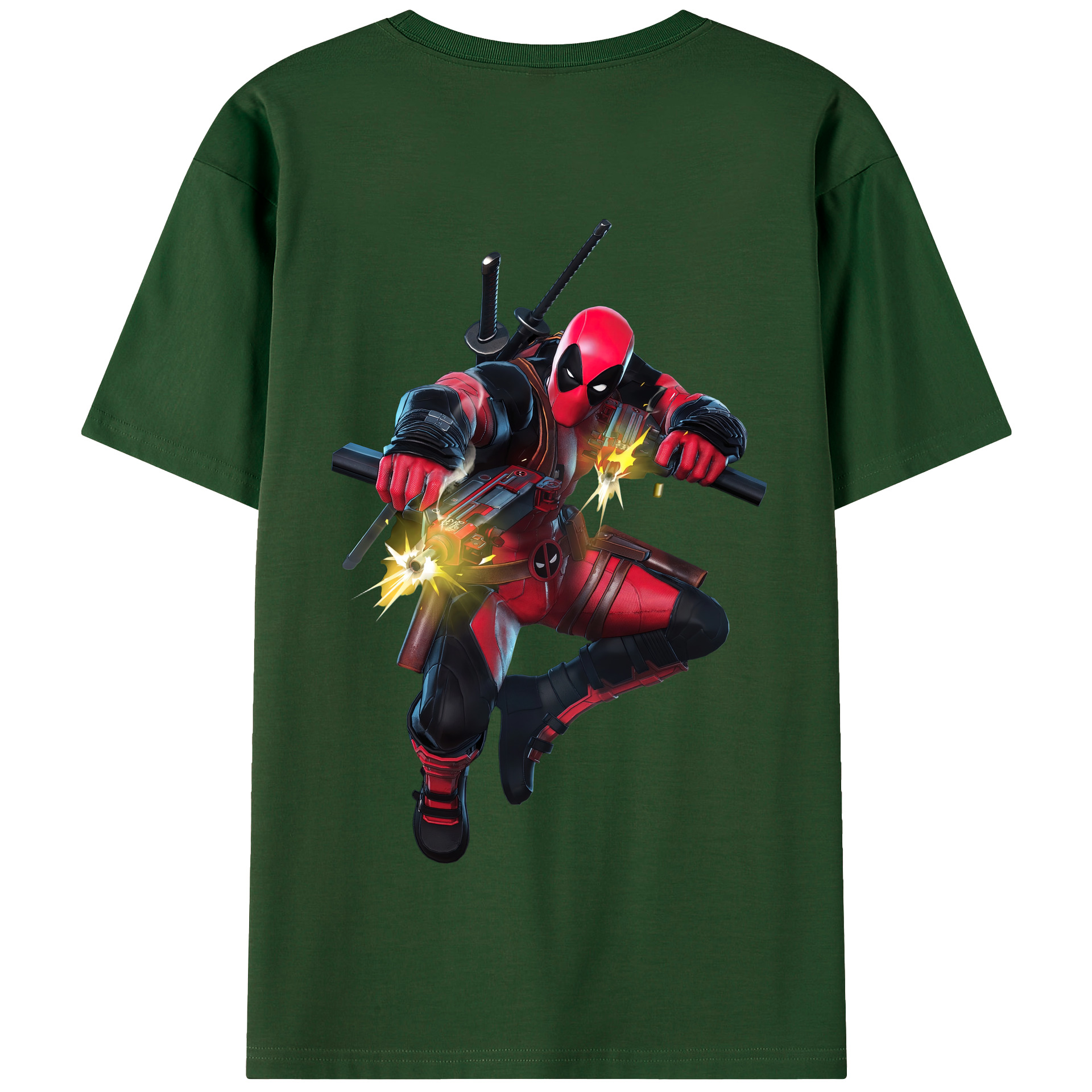 （画像用） Deadpool デッドプール 綿100％半袖Tシャツ（背面プリント）